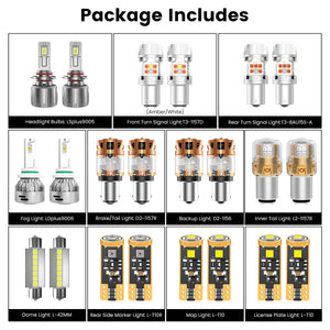 Lasfit combo package led bulbs for 2017-2019 Kia Sportage EX / LX(W/ Fog Lights)