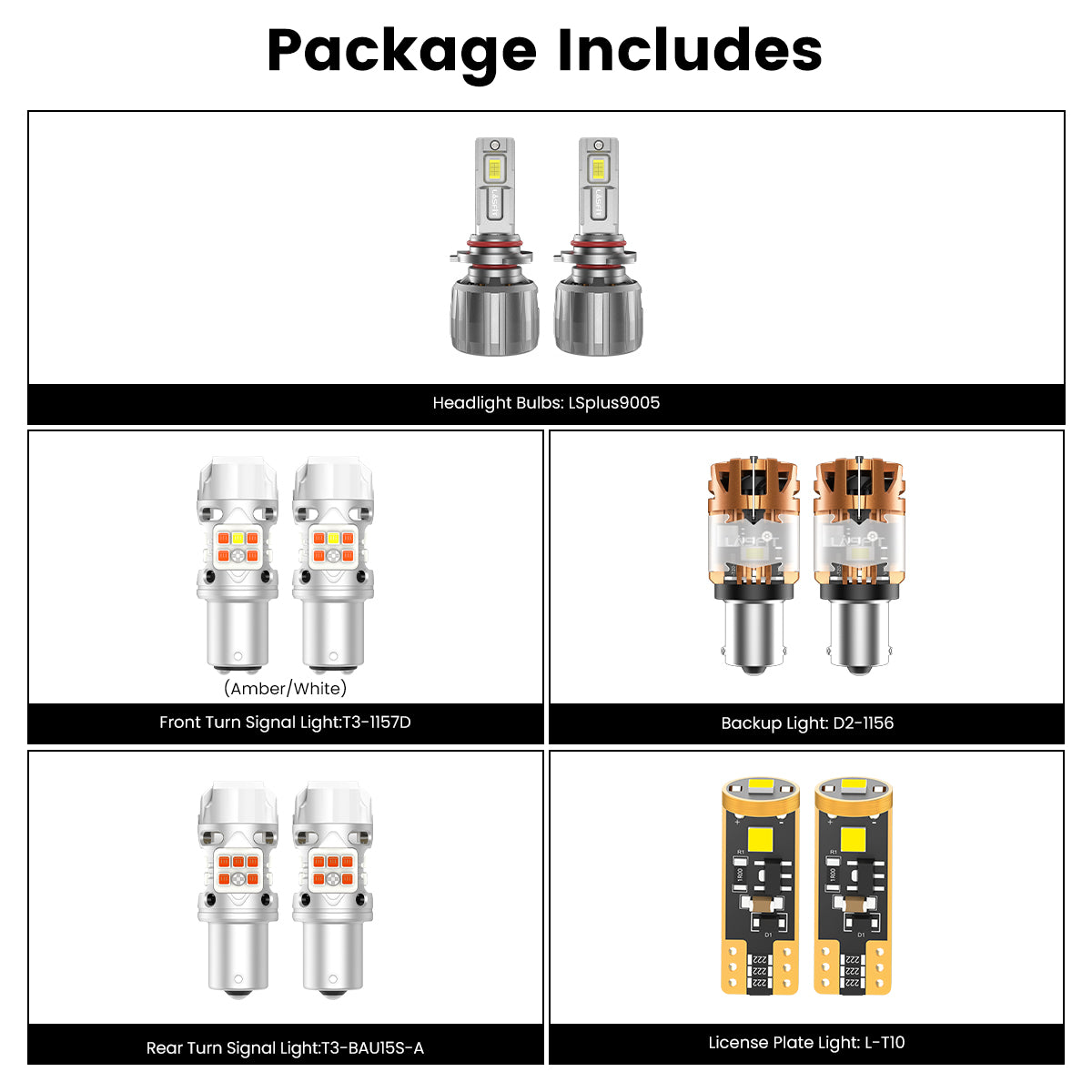 Lasfit combo package led bulbs for 2017-2019 Kia Sportage EX Sport