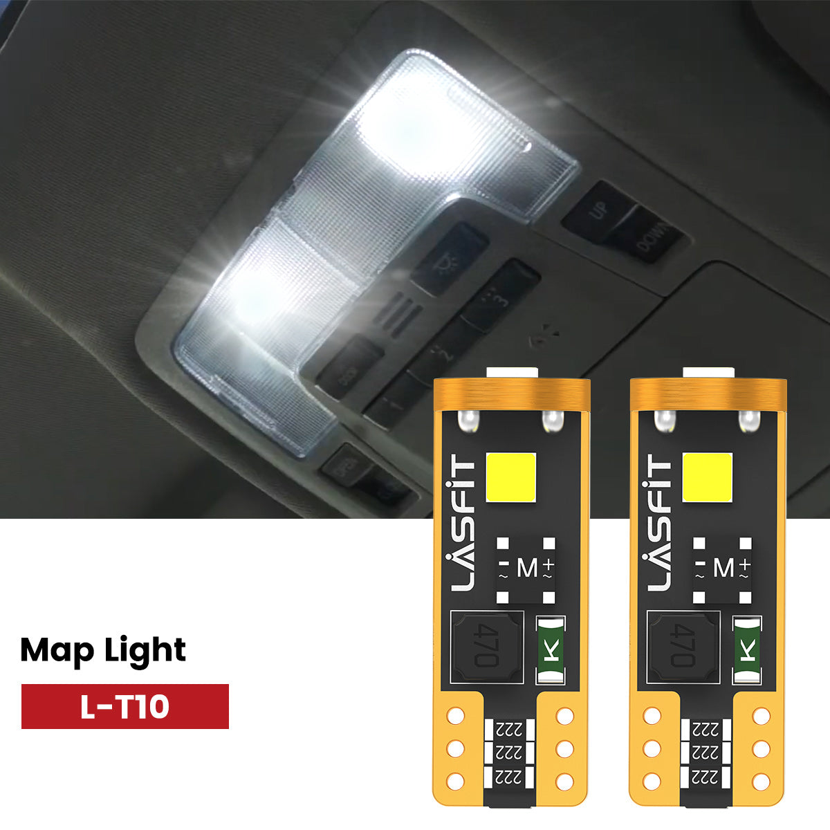 Lasfit 168 led map light fit for 2017-2019 Toyota Highlander