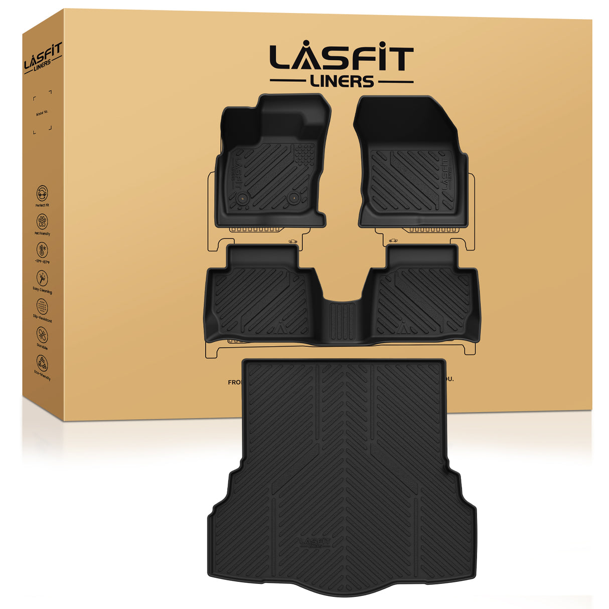 Fit for 2017-2020 Ford Fusion Custom Floor Mats & Cargo Mat 