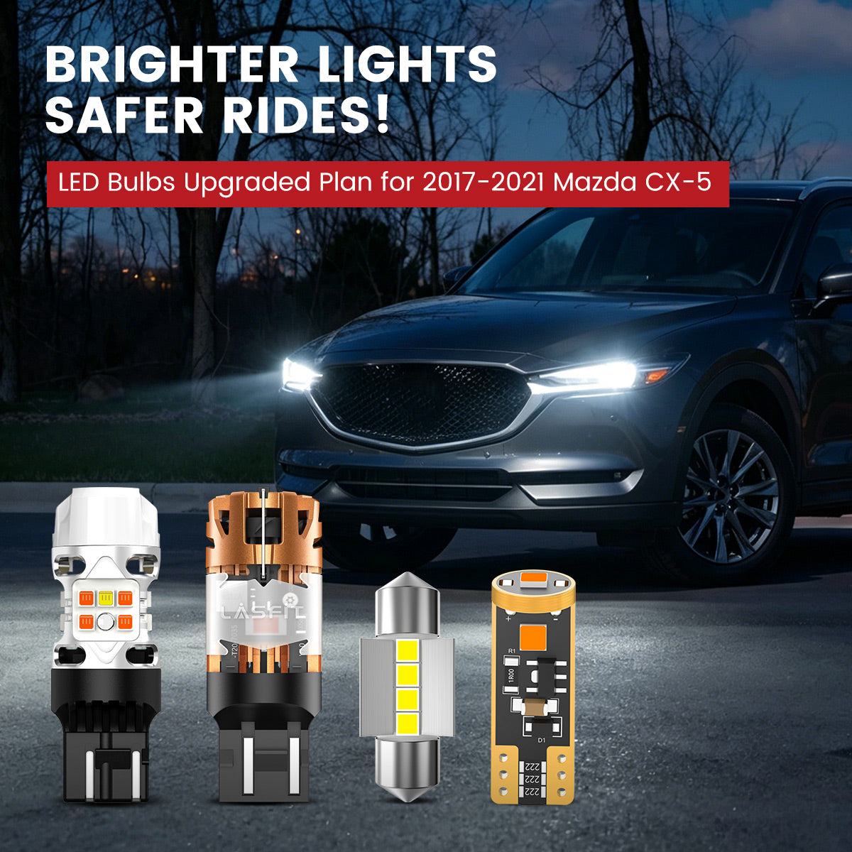 Lasfit LED Bulbs for 2017-2021 Mazda CX-5