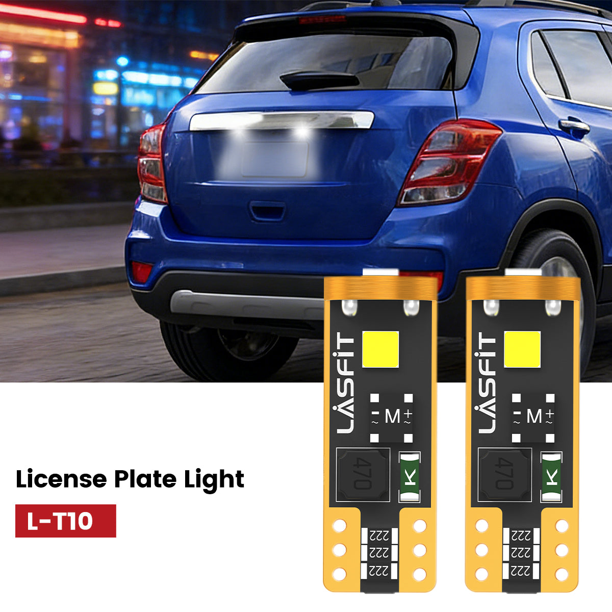 Lasfit 168 led license plate lights fit for 2017-2022 Chevrolet Trax
