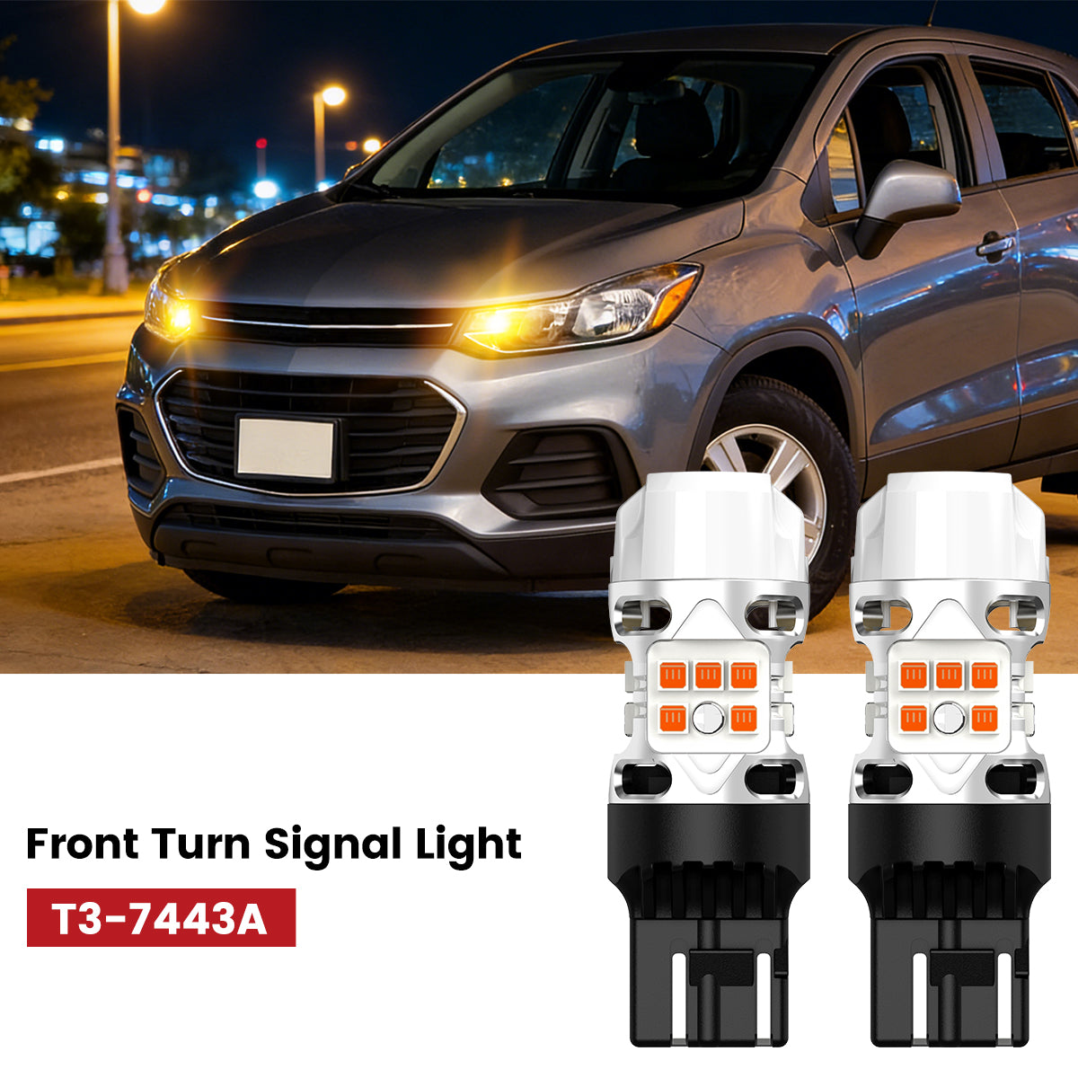 Lasfit 7443 led front turn signal lights fit for 2017-2022 Chevrolet Trax