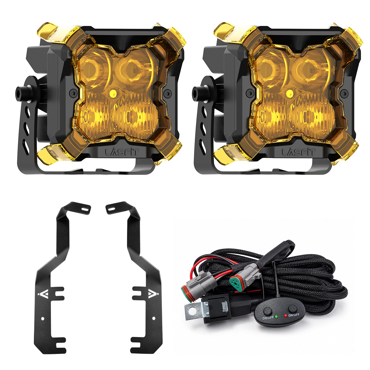 2017-2022 Ford F-250 F-350 3 inch amber combo ditch light