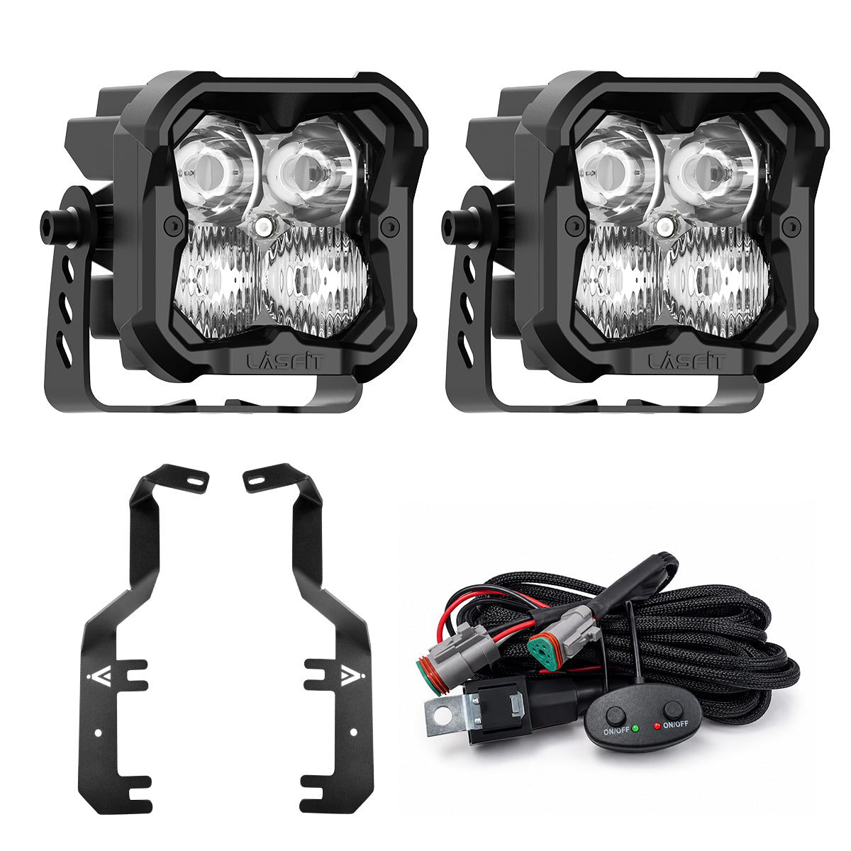 2017-2022 Ford F-250 F-350 3 inch white combo ditch light