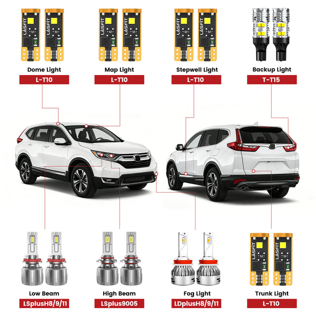 Lasfit led bulbs for 2017-2022 Honda CR-V  
