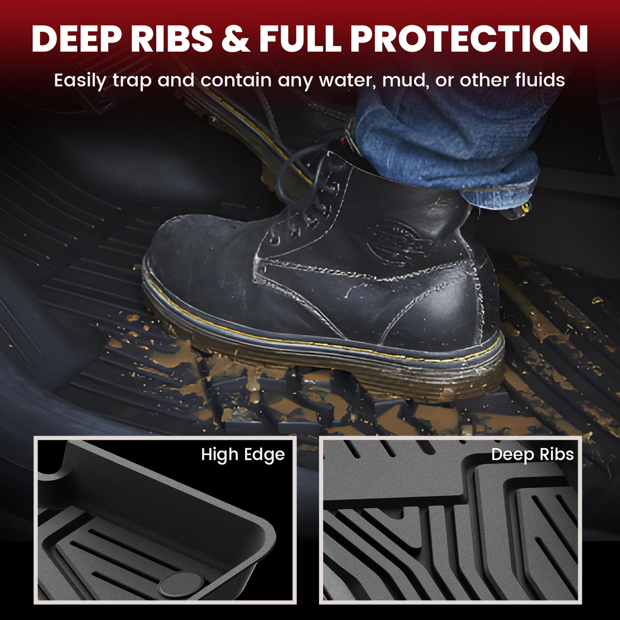 2017-2022 Honda CR-V 1st & 2nd Row & Cargo Mats Deep Ribs & Full Protection