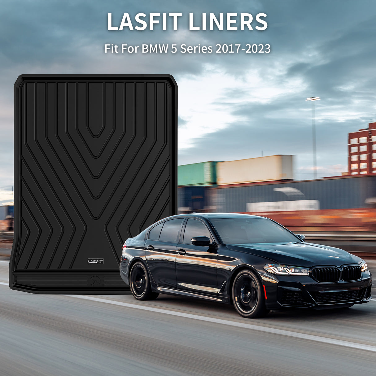 Fit for 2017-2023 BMW 5 Series Floor Mats/Cargo Mat(Fit Spare Tire), for 520i 530e 530i 535i 540i 540d 550i