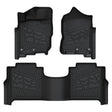 Fit for 2017-2024 Nissan Titan TPE Floor Mat, Fit Crew Cab Equipped with Rear Seat Cargo Organizer