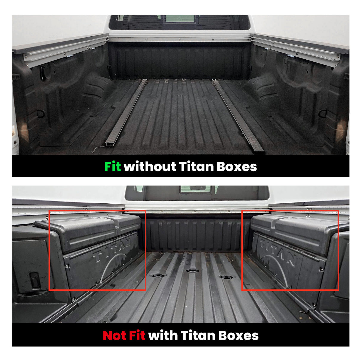 Fit for 2017-2024 Nissan Titan 67.0 inches Heavy Duty Truck Bed Mats, Not Fit Drop-in liners, Not Fit Equipped Truck bed storage