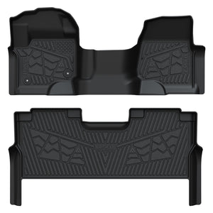 Fit for 2017-2025 Ford F-250 F-350 F-450 F-550 Crew Cab Floor Mats, Only Fit Factory Storage & Carpet Floor