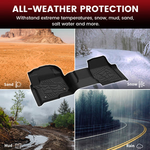 Fit for 2017-2026 Ford Super Duty Crew Cab Carpet Floor without Factory Storage All Weather Protection