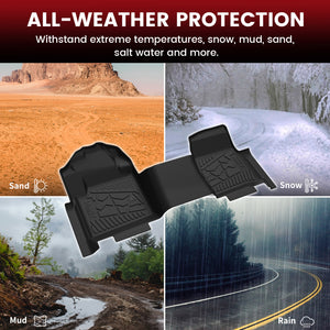 2017-2026 Ford F-250 F-350 F-450 F-550 1st Row Floor Mats All Weather