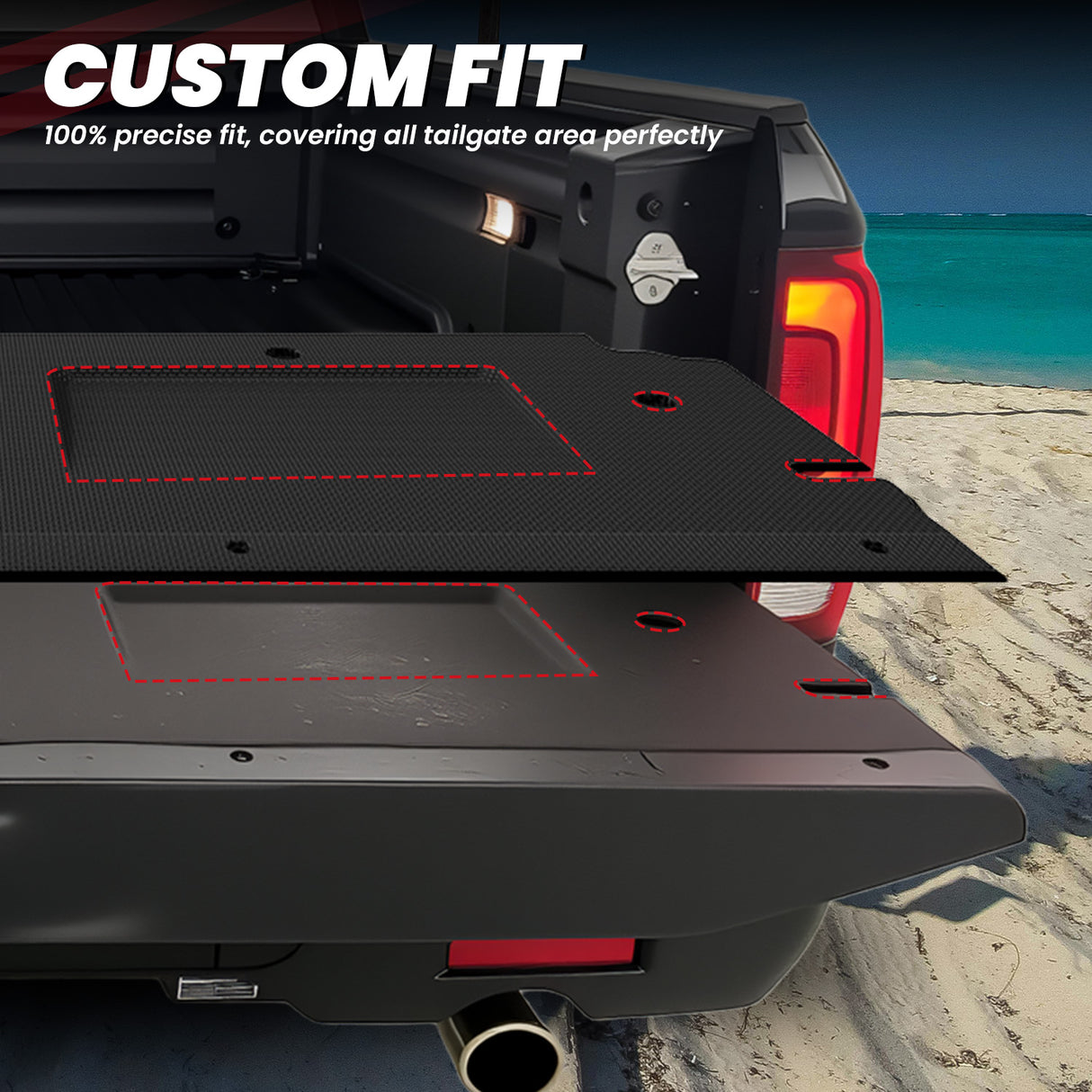 2017-2026 Honda Ridgeline 5.3FT(64") Heavy Duty Tailgate Mat Custom Fit