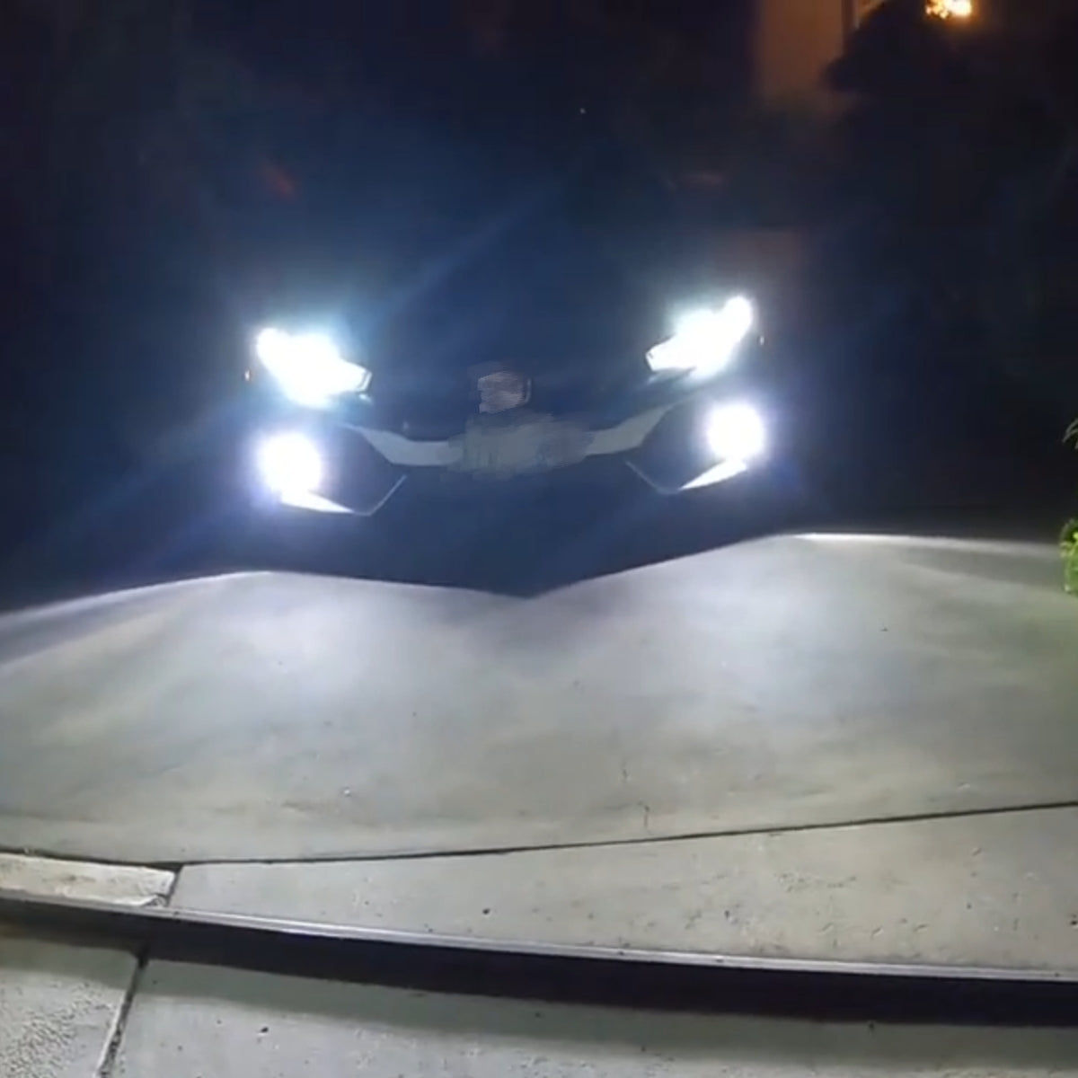 2017 Honda Civic Lasfit led headlight bulbs brightness