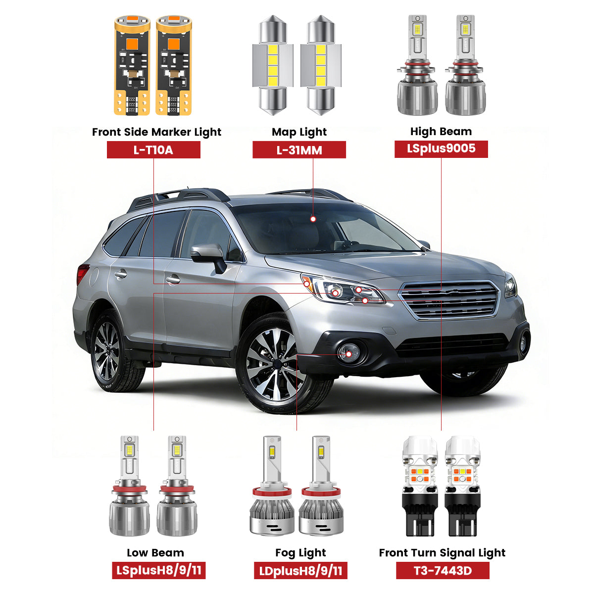 2018-2019 Subaru Outback LED Bulbs | Lasfit