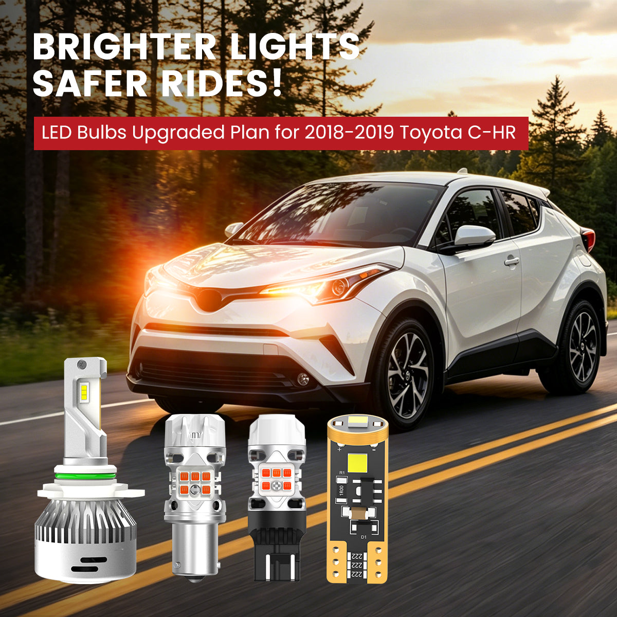 Lasfit LED Bulbs for 2018-2019 Toyota C-HR
