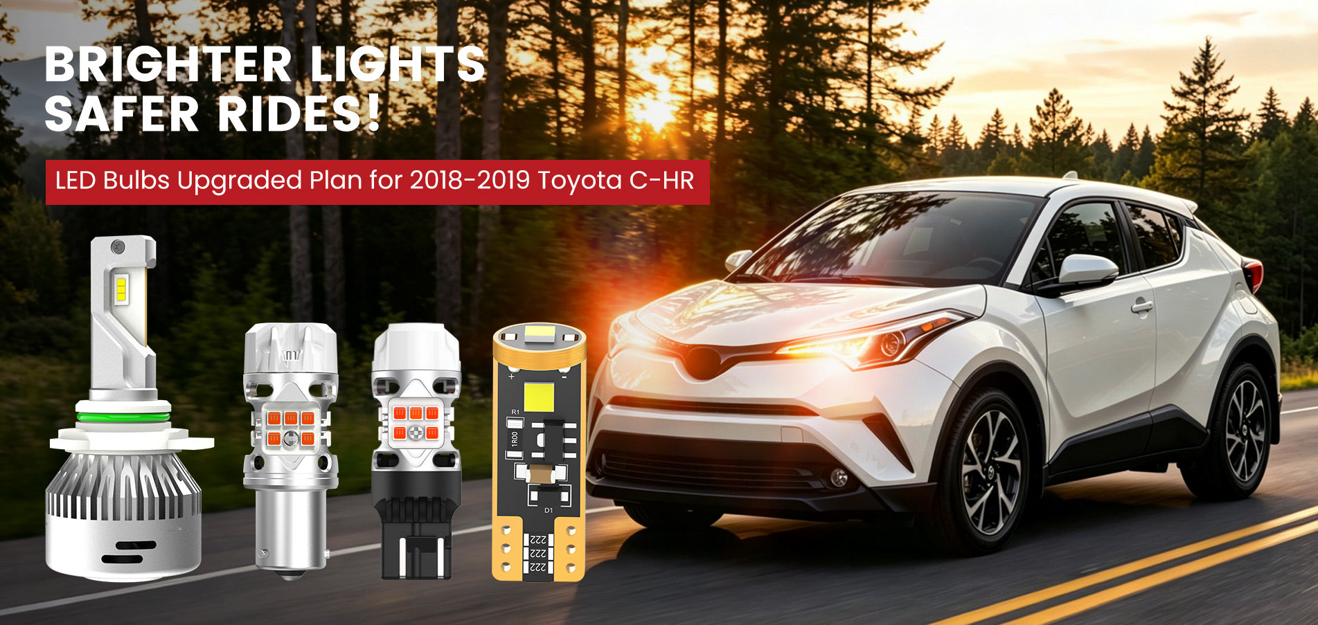 Lasfit LED Bulbs for 2018-2019 Toyota C-HR