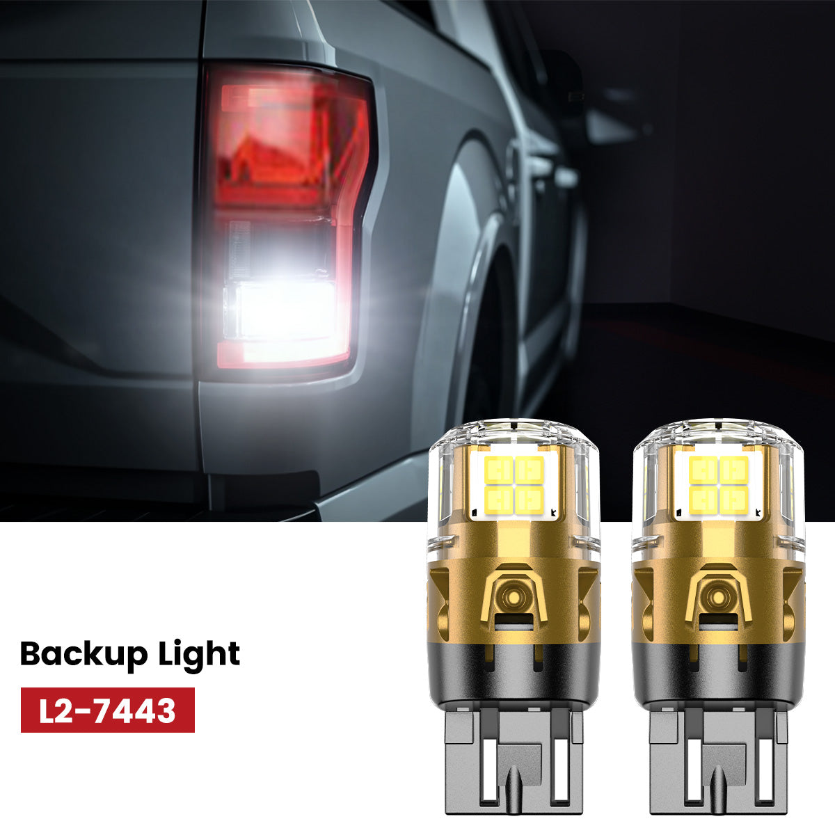 Lasfit 7443 led backup lights fit for 2018-2020 Ford F150  