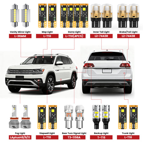 Lasfit led bulbs for 2018-2020 Volkswagen