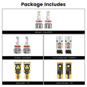 Lasfit combo package led bulbs for 2018-2020 ford fusion  