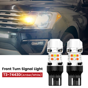 Lasfit 7443 led front turn signal light fit for 2018-2021 Ford Expedition