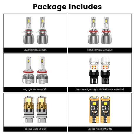 Lasfit combo package led bulbs for 2018-2021 Ford Expedition STX/XLT/XLT Max