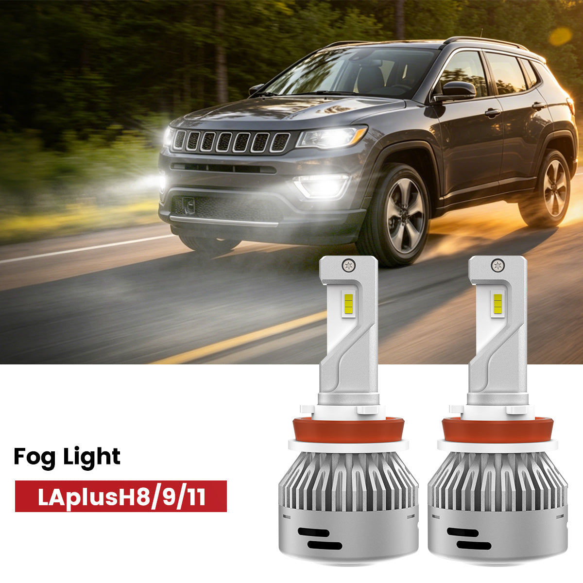 Lasfit H11 led fog lights fit for 2018-2021 Jeep Compass 