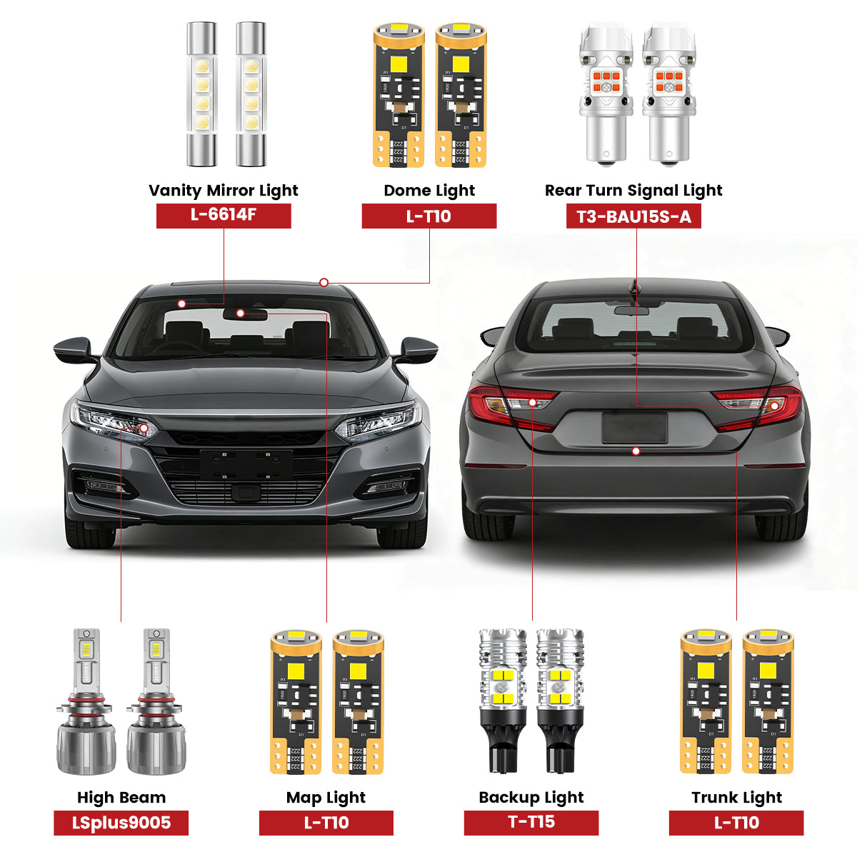 Lasfit led bulbs for 2018-2022 Honda Accord  