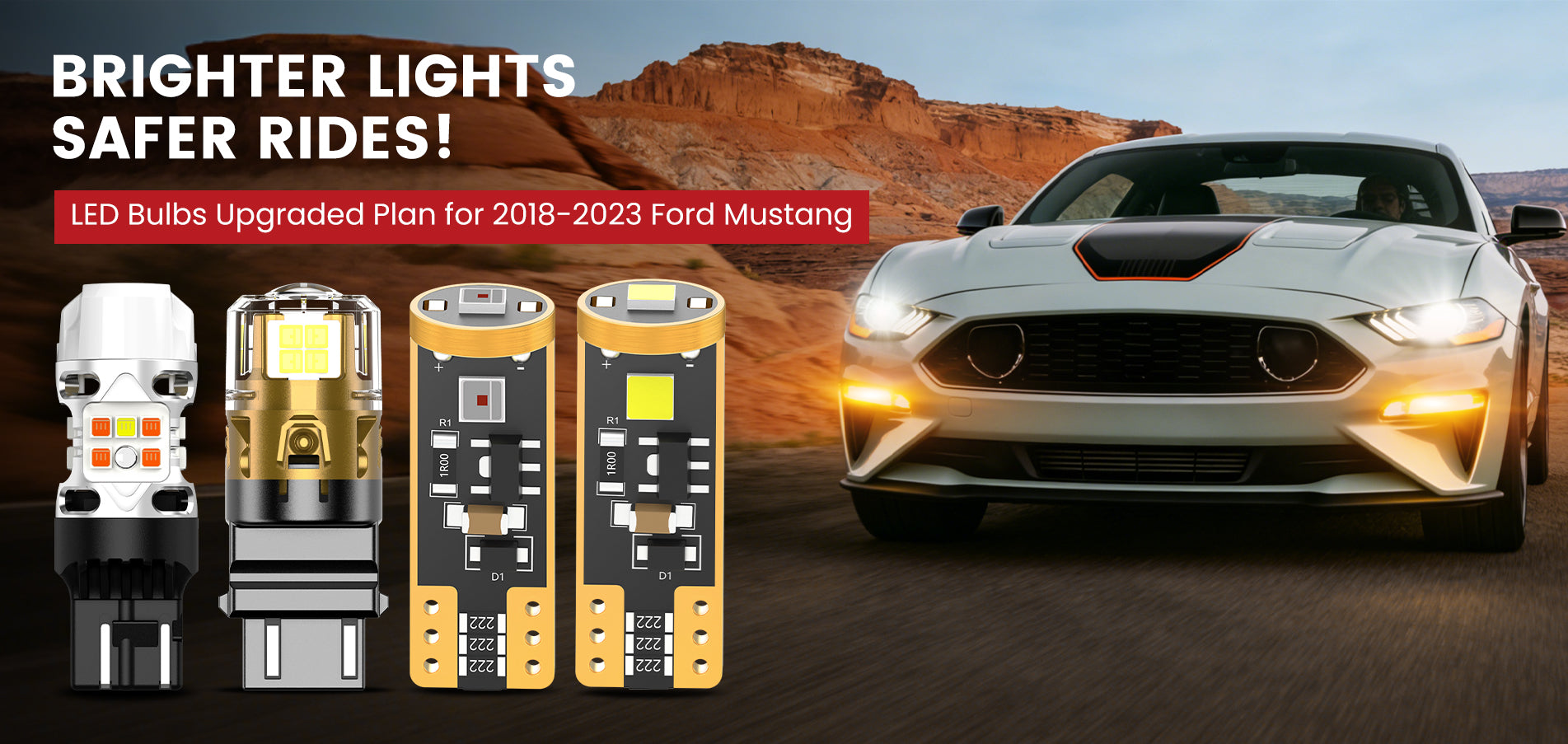Lasfit LED Bulbs for 2018-2023 Ford Mustang