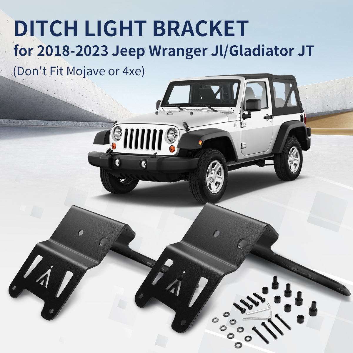 3 LED Pod Ditch Light Kit for 2018-2023 Jeep Wrangler JL Gladiator JT