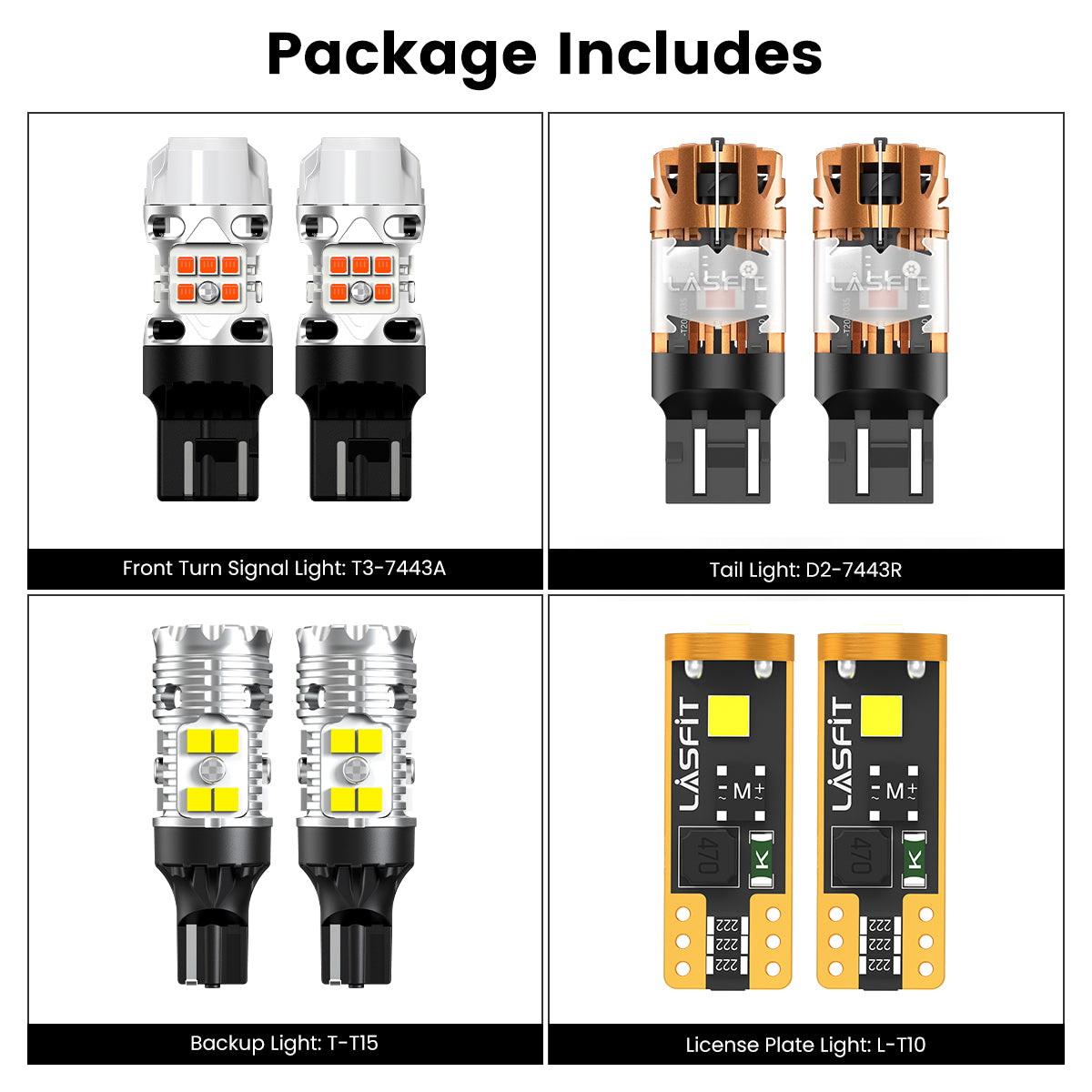Lasfit combo package led bulbs for 2018-2024 GMC Terrain w/o fog lights