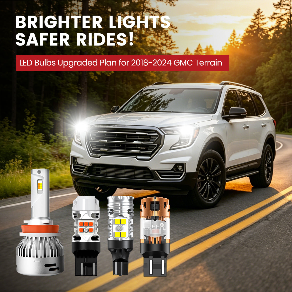 Lasfit LED Bulbs for 2018-2024 GMC Terrain