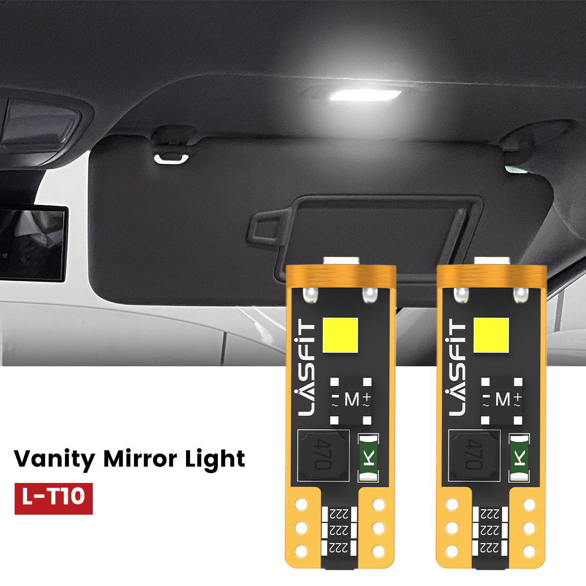 Lasfit 168 led vanity mirror light fit for 2018-2024 Toyota Camry