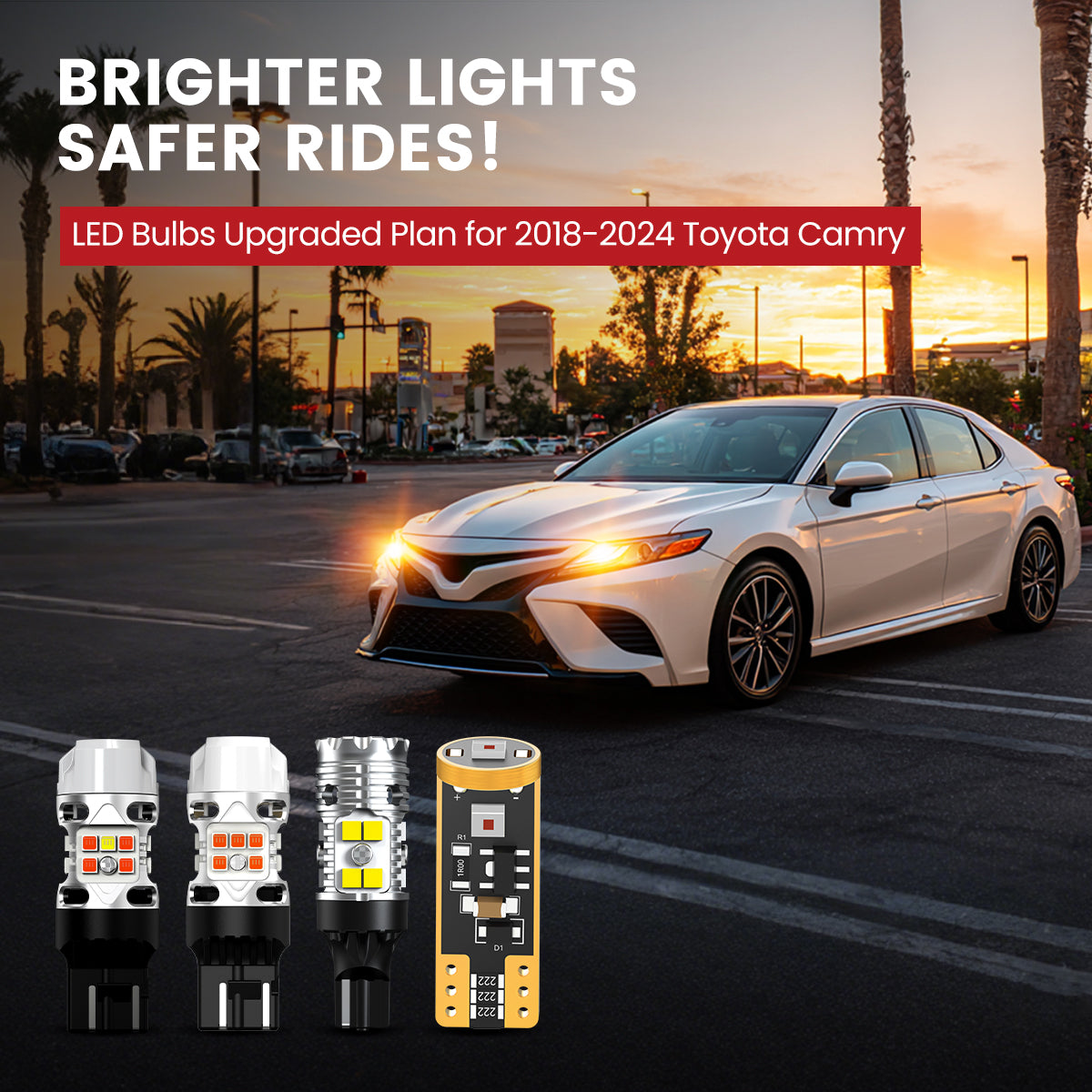 Lasfit LED Bulbs for 2018-2024 Toyota Camry