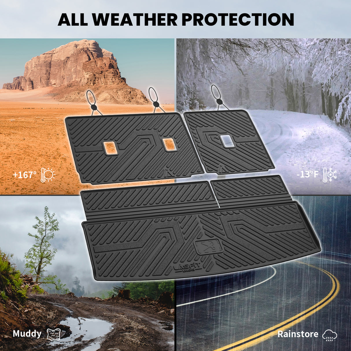 2018-2024 Lincoln Navigator Standard Seatback & Cargo Mats All Weather Protection