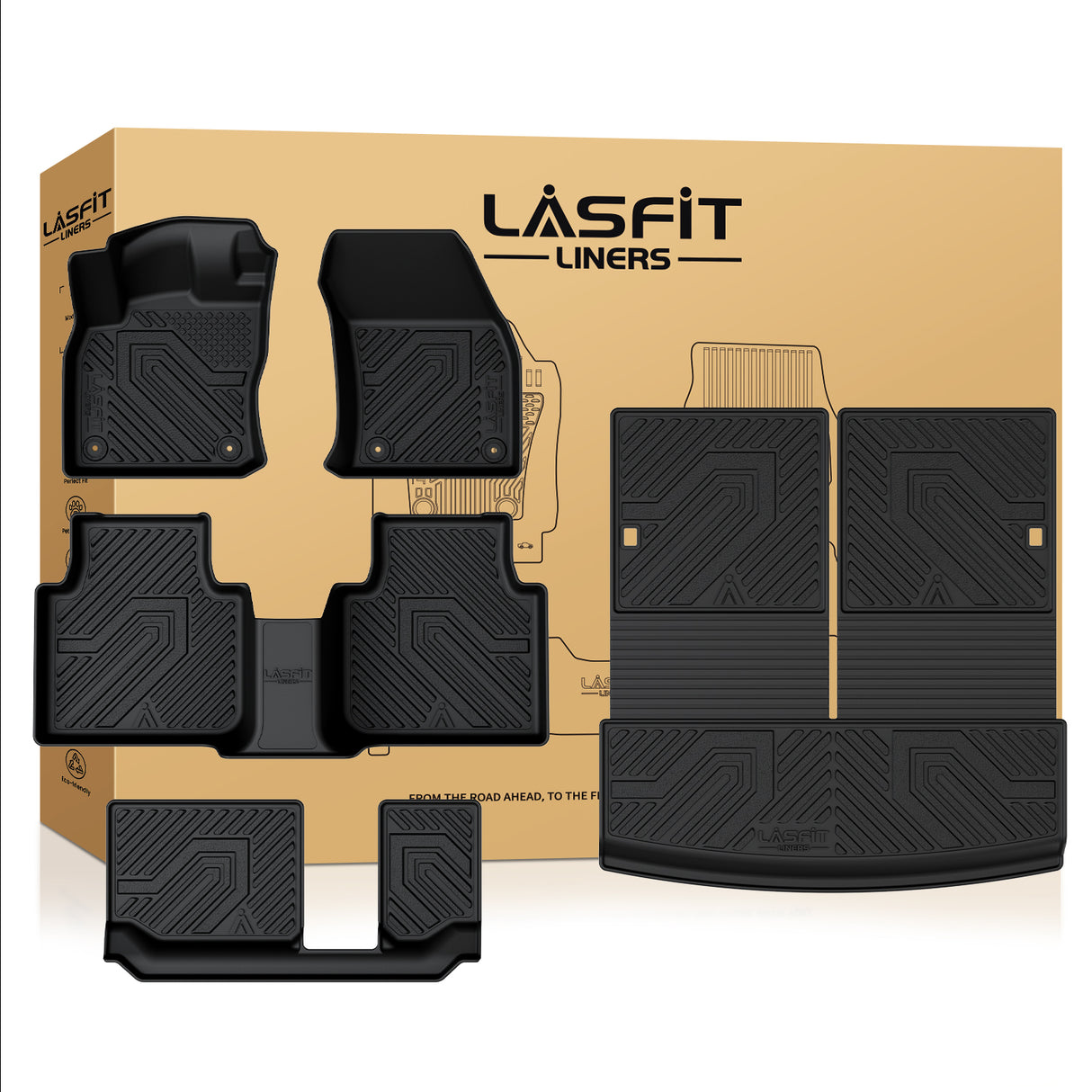 2018-2024 Volkswagen Tiguan 7 Seats Custom Floor Mats & Seatback & Cargo Mats