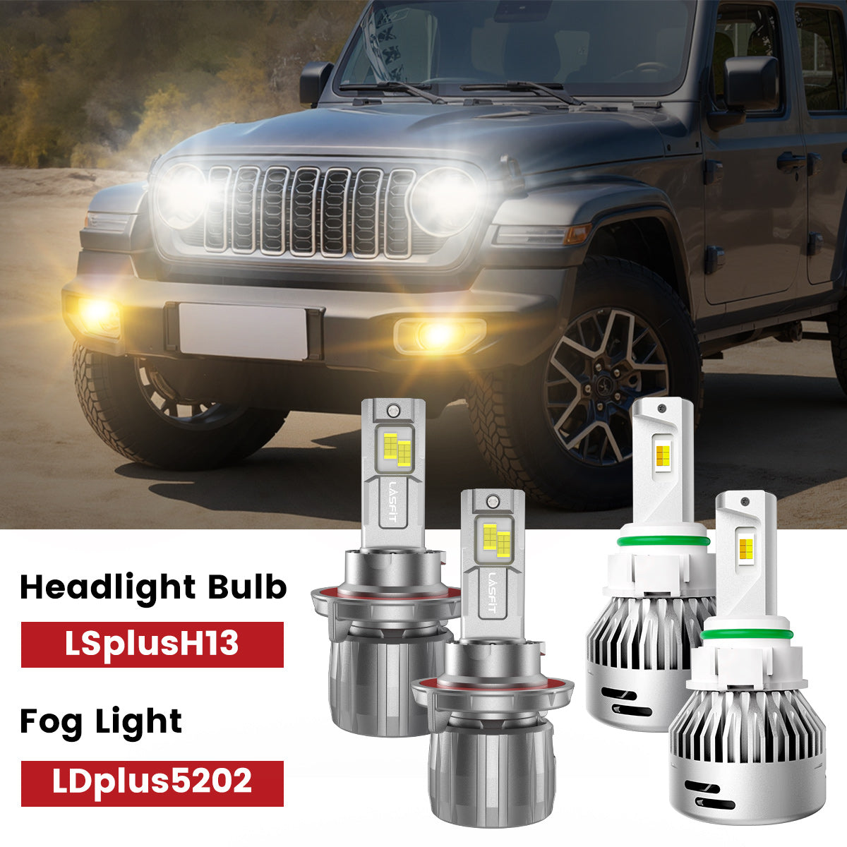 Fit for 2018-2025 Jeep Wrangler The Brightest LED Bulbs | Complete Lighting Upgrade Plan