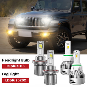Fit for 2018-2025 Jeep Wrangler The Brightest LED Bulbs | Complete Lighting Upgrade Plan