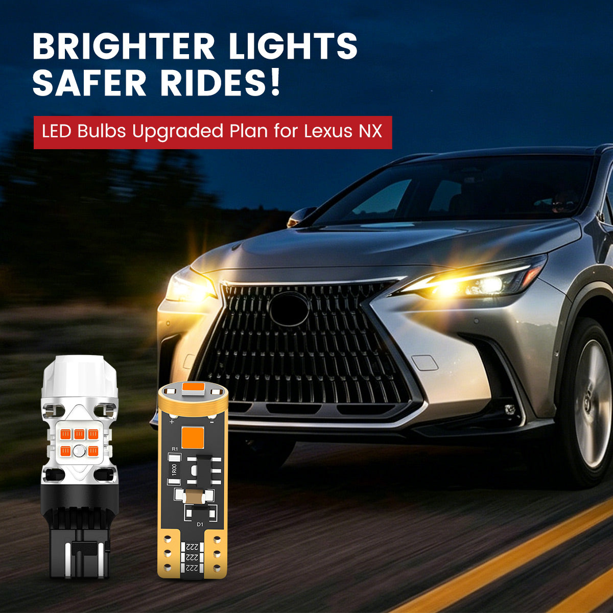 Lasfit LED Bulbs for 2018-2025 Lexus NX