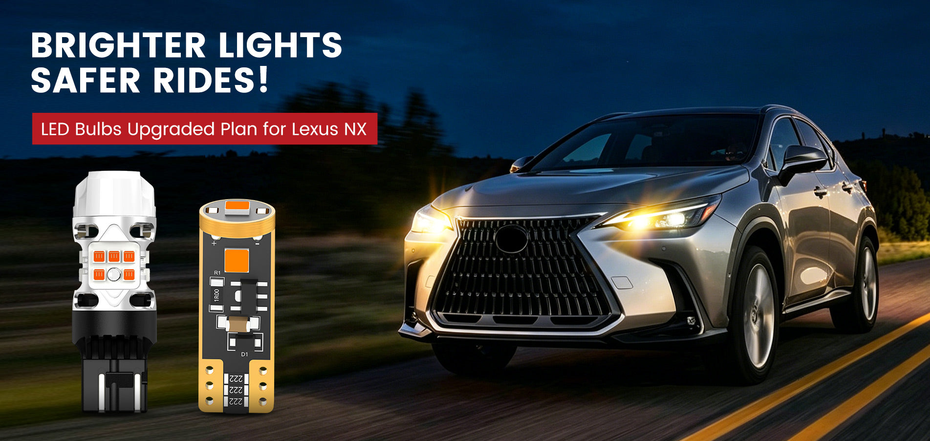 Lasfit LED Bulbs for 2018-2025 Lexus NX