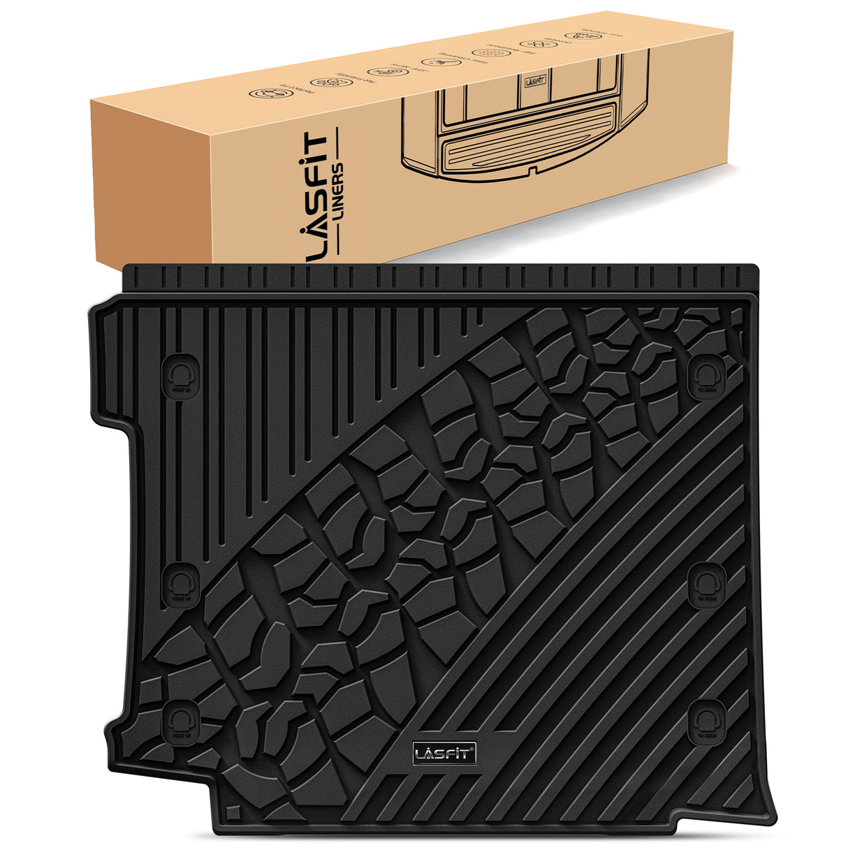 Fit for 2018-2025 Jeep Wrangler JL Floor Mats / Cargo Mat | 4-Door Only(Don't fit 4xe)
