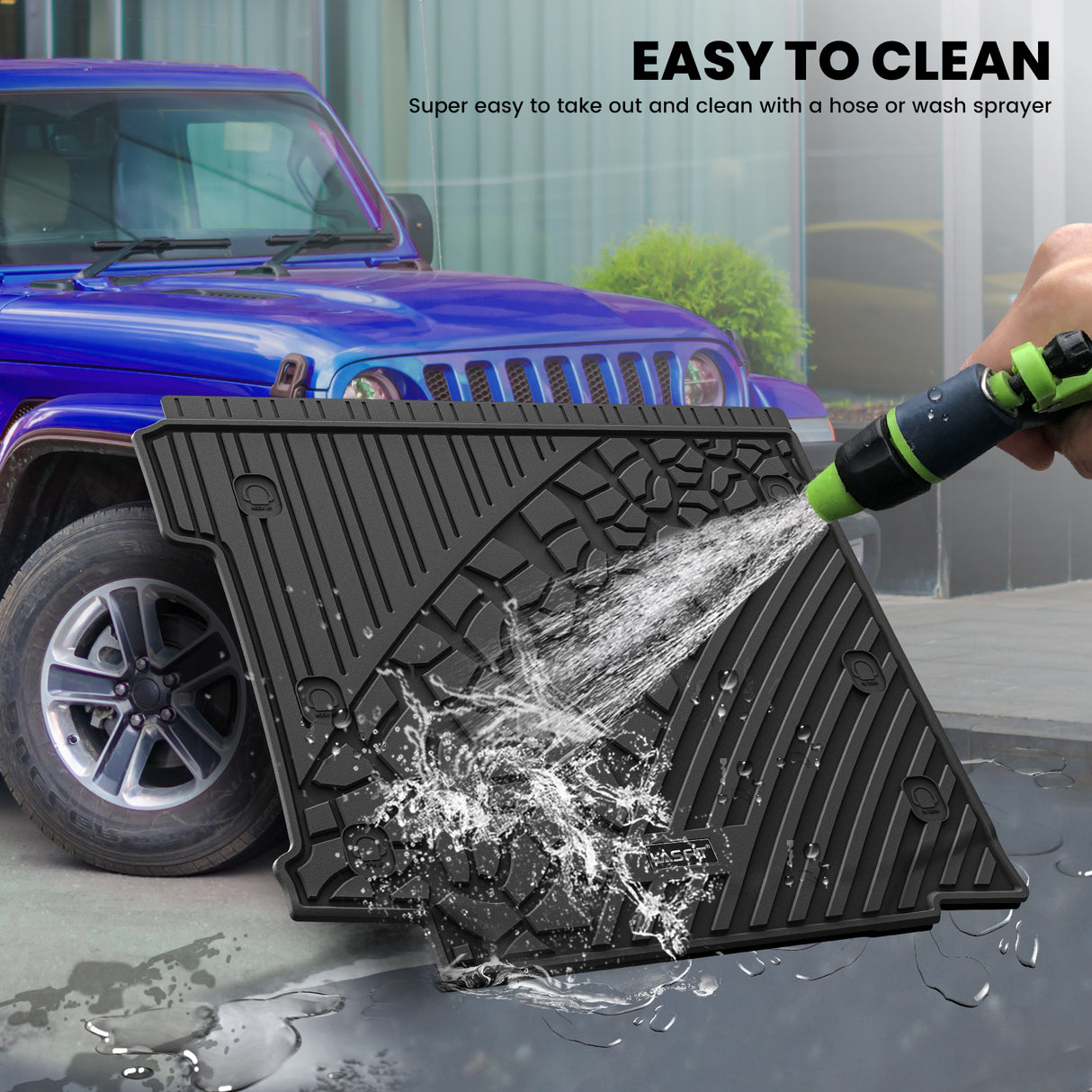 Fit for 2018-2025 Jeep Wrangler JL Floor Mats / Cargo Mat | 4-Door Only(Don't fit 4xe)