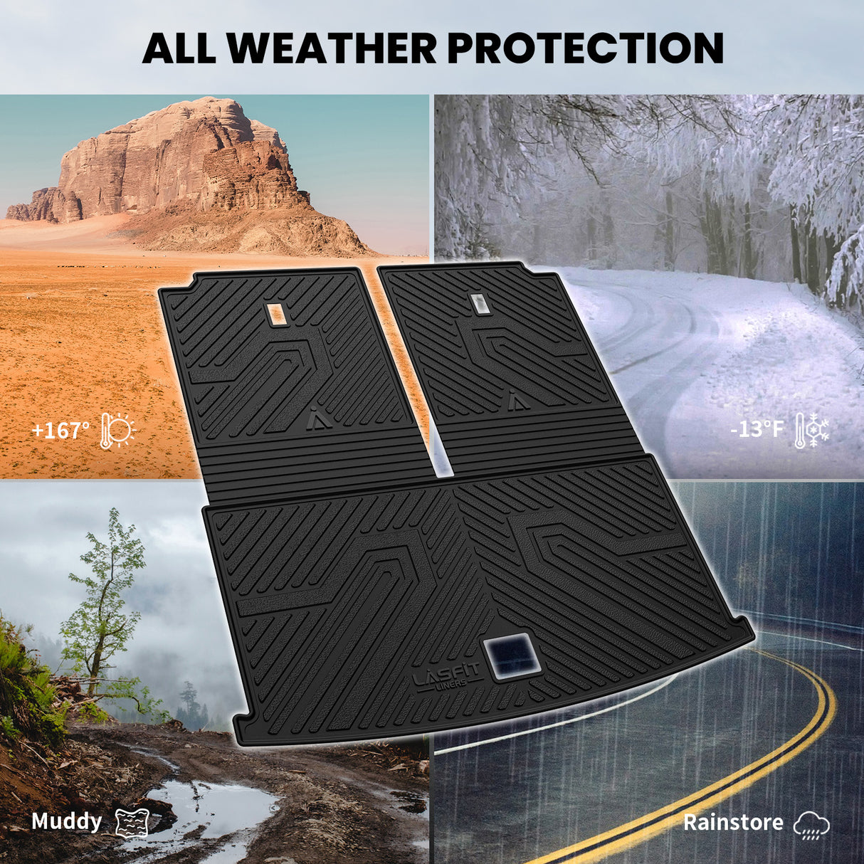 2018-2025 Volkswagen Atlas All-weather Backrest & Cargo Mats