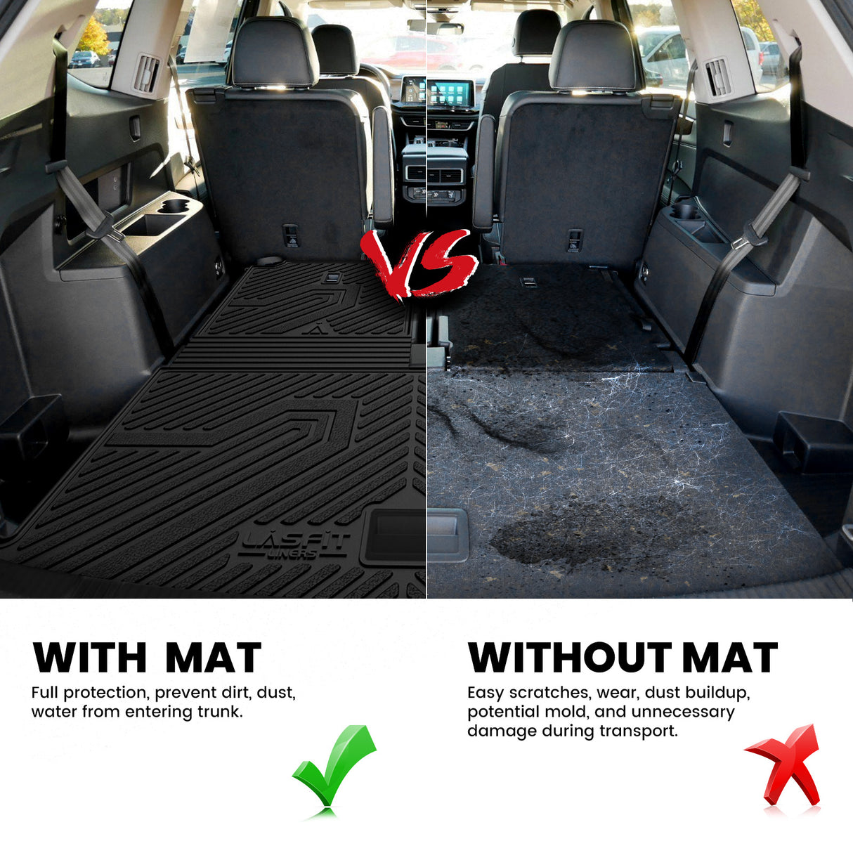 2018-2025 Volkswagen Atlas Backrest & Cargo Mats Comparison