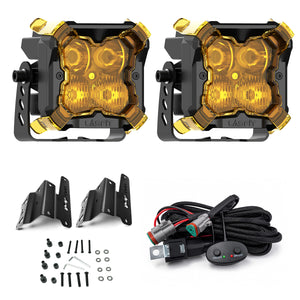 2018-2026 Jeep Wrangler Gladiator 3 inch amber combo ditch light