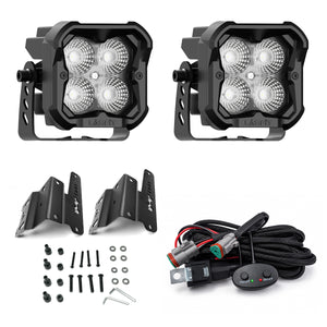 2018-2026 Jeep Wrangler Gladiator 3 inch white flood ditch light