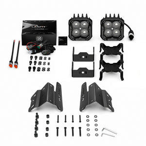 2018-2026 Jeep Wrangler Gladiator 3 inch white flood ditch light package