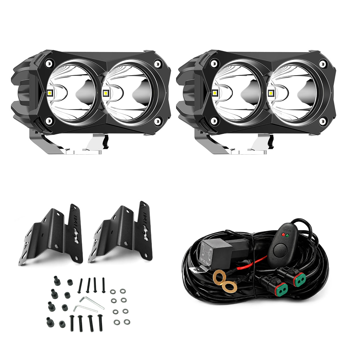 2018-2026 Jeep Wrangler Gladiator 4.8 inch white spot ditch light
