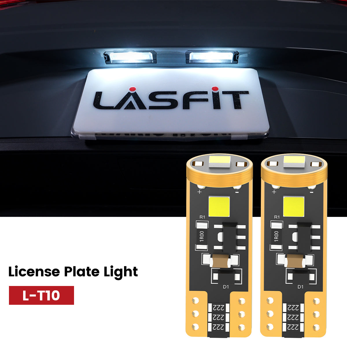 Lasfit 168 led license plate light fit for 2018-2026 Toyota Sequoia